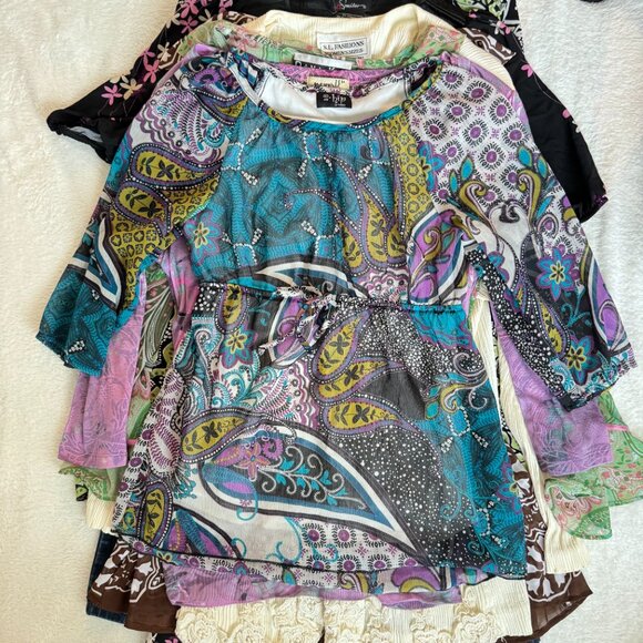 16pc Y2K WHOLESALE BUNDLE | Multi-Size BOHO Resale | VINTAGE FAIRYCORE LOT - Picture 9 of 16